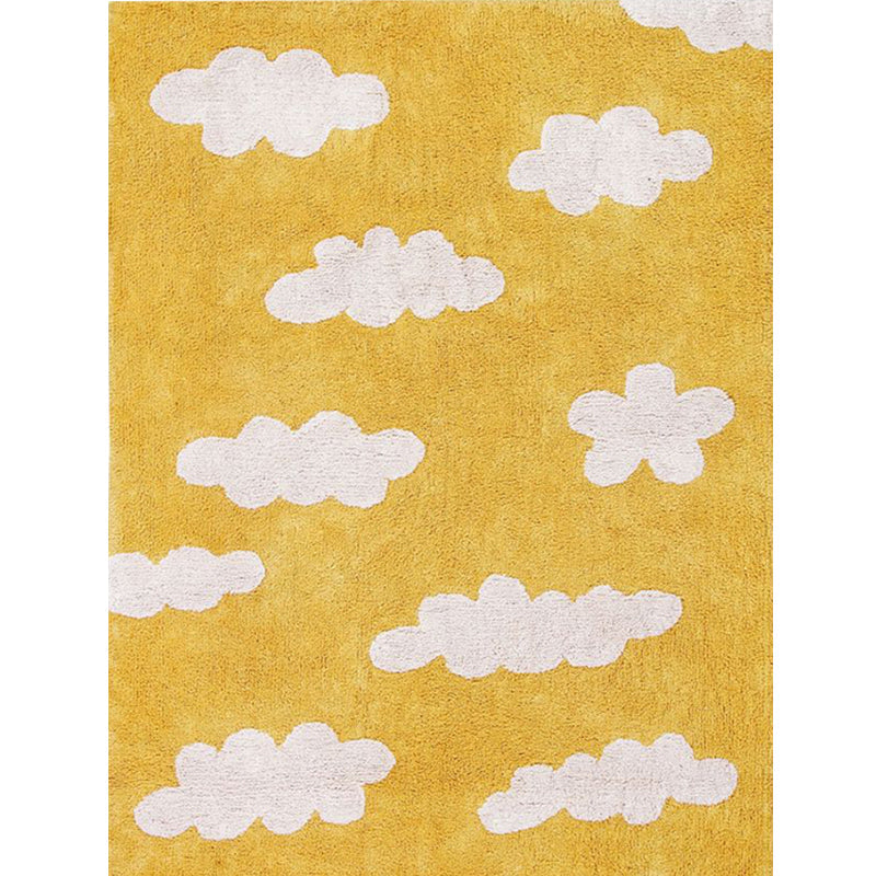 Lovely Cartoon Print Rug Multicolor Polyester Area Rug Non-Slip Machine Washable Rug for Bedroom