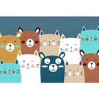 Beautiful Children's Room Carpet Multicolor Cartoon Pattern Area Rug Non-Slip Back Easy Care Indoor Rug