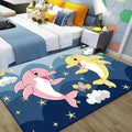 Beautiful Children's Room Carpet Multicolor Cartoon Pattern Area Rug Non-Slip Back Easy Care Indoor Rug