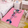 Beautiful Children's Rug Multicolored Cartoon Printed Area Rug Polypropylene Non-Slip Easy-Care Rug