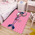 Beautiful Children's Rug Multicolored Cartoon Printed Area Rug Polypropylene Non-Slip Easy-Care Rug