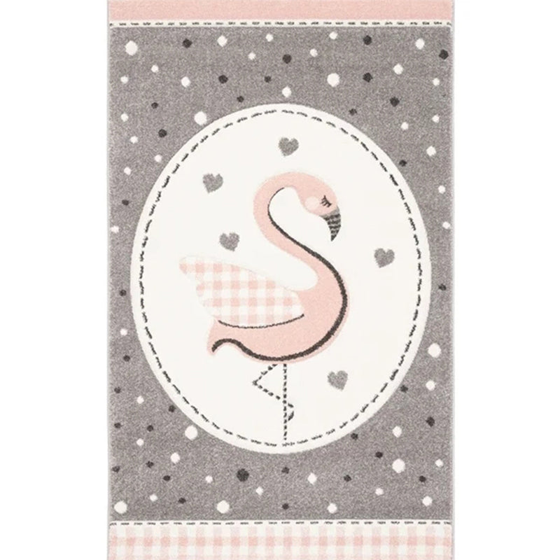 Lovely Children's Room Carpet Multicolor Cartoon Printed Carpet Polyester Pet-Friendly Machine Washable Indoor Carpet
