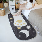Multicolored Relaxation Carpet Synthetic Area Rug Non-slip Machine Washable Carpet for the Children's Room