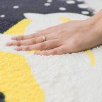 Multicolored Relaxation Carpet Synthetic Area Rug Non-slip Machine Washable Carpet for the Children's Room
