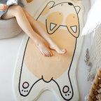 Innovative Shape Cartoon Rug Multi-Color Cute Area Rug Polyester Anti-Slip Mat Pet-Friendly Rug for Kids