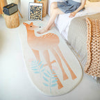 Innovative Shape Cartoon Rug Multi-Color Cute Area Rug Polyester Anti-Slip Mat Pet-Friendly Rug for Kids
