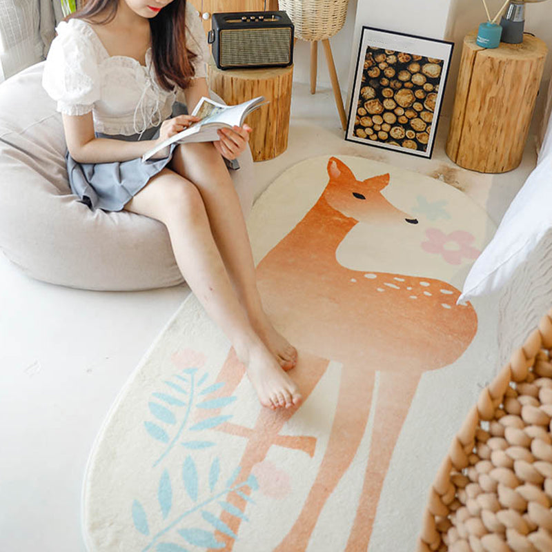 Innovative Shape Cartoon Rug Multi-Color Cute Area Rug Polyester Anti-Slip Mat Pet-Friendly Rug for Kids