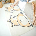 Innovative Shape Cartoon Rug Multi-Color Cute Area Rug Polyester Anti-Slip Mat Pet-Friendly Rug for Kids