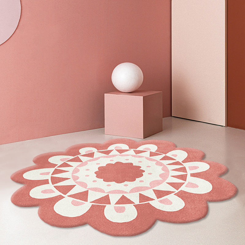 Irregular Shape Cartoon Carpet Multicolor Funky Area Rug Synthetic Pet-Friendly Non-Slip Backing Rug for Room