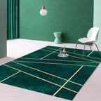 Luxury Living Room Rug Multicolor Geo Printed Indoor Rug Polypropylene Non-Slip Pet-Friendly Rug