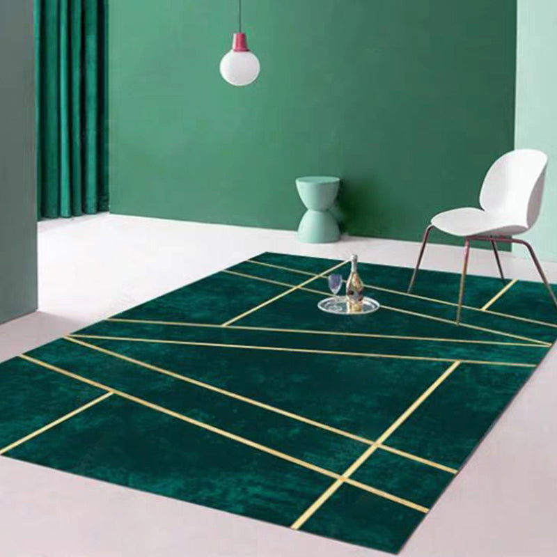 Luxury Living Room Rug Multicolor Geo Printed Indoor Rug Polypropylene Non-Slip Pet Friendly Rug
