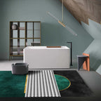 Funky Living Room Rug Multicolor geometric pattern rug polypropylene pet-friendly washable rug