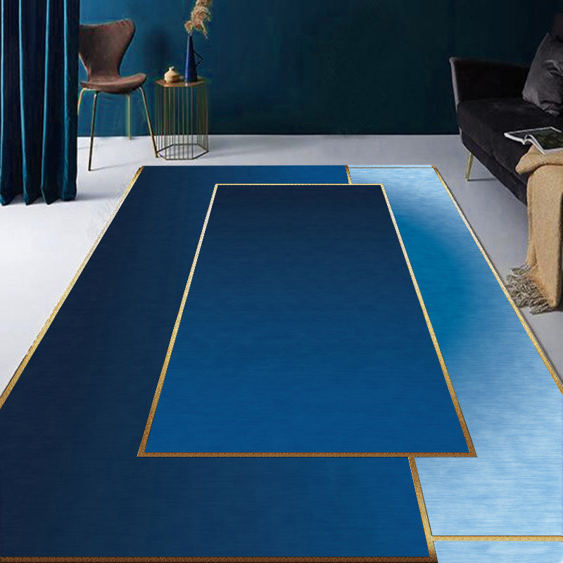 Simple Geometric Print Rug Multi Colored Synthetic Non-Slip Machine Washable Area Rug for Living Room