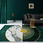 Simple Geometric Print Rug Multi Colored Synthetic Non-Slip Machine Washable Area Rug for Living Room
