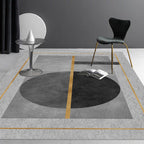 Multicolored Luxury Carpet Synthetic Geometric Pattern Carpet Pet-Friendly Non-Slip Backing Easy Care Area Rug for Home