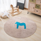 Beautiful Children's Room Rug Multicolor Cartoon Rug Cotton Non-Slip Floor Washable Rug
