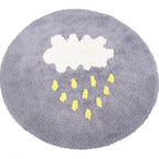 Beautiful Children's Room Rug Multicolor Cartoon Rug Cotton Non-Slip Floor Washable Rug