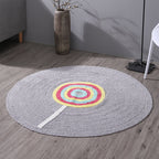 Colorful Lollipop Print Rug made of Cotton, Comfort Rug, Pet-friendly, Washable, Easy to Care, Rug for Kids
