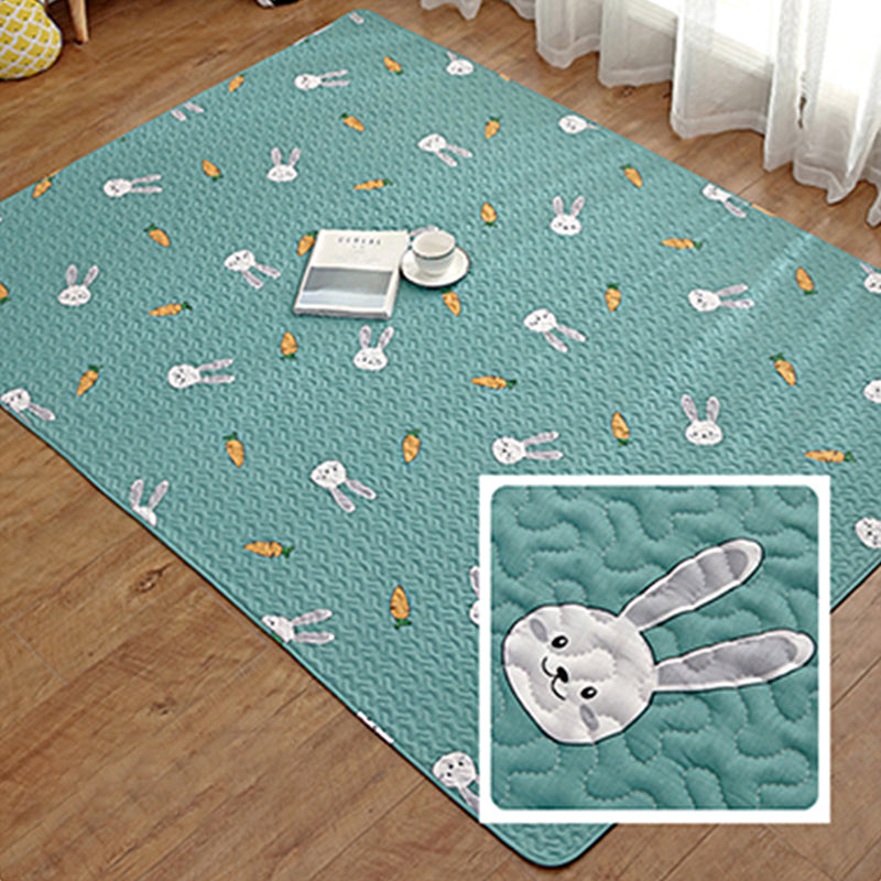 Beautiful children's room rug Colorful cartoon pattern rug Cotton non-slip backing pet-friendly rug