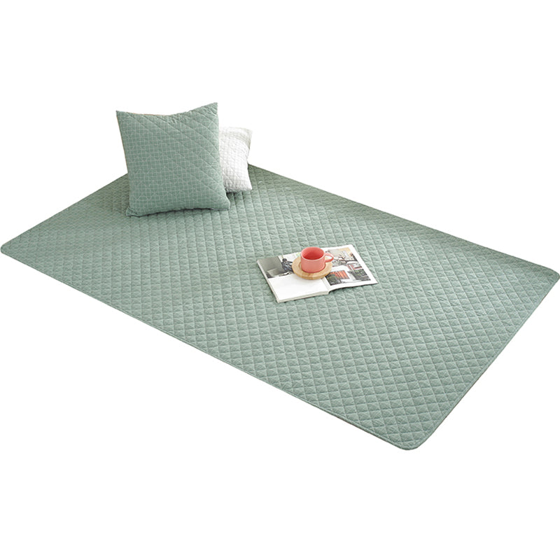 Multicolored simple cotton rug with striped design, non-slip backing, machine washable, rug for the bedroom