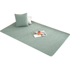 Multicolored simple cotton rug with striped design, non-slip backing, machine washable, rug for the bedroom