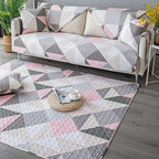 Comfort Living Room Carpet Multicolored Geometric Printed Area Rug Non-Slip Backing Washable Rug