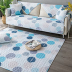 Comfort Living Room Carpet Multicolored Geometric Printed Area Rug Non-Slip Backing Washable Rug