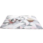 Comfort Living Room Carpet Multicolored Geometric Printed Area Rug Non-Slip Backing Washable Rug