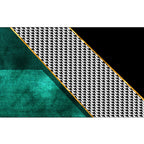 Luxury Living Room Rug Multicolor Geometric Pattern Rug Polyester Non-Slip Machine Washable Rug
