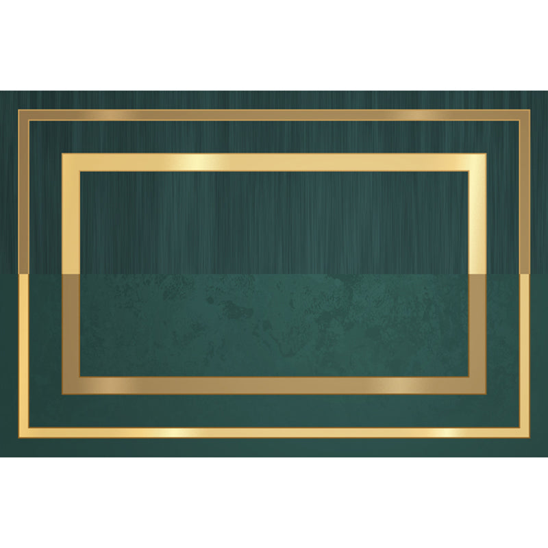 Luxury Living Room Rug Multicolor Geometric Pattern Rug Polyester Non-Slip Machine Washable Rug
