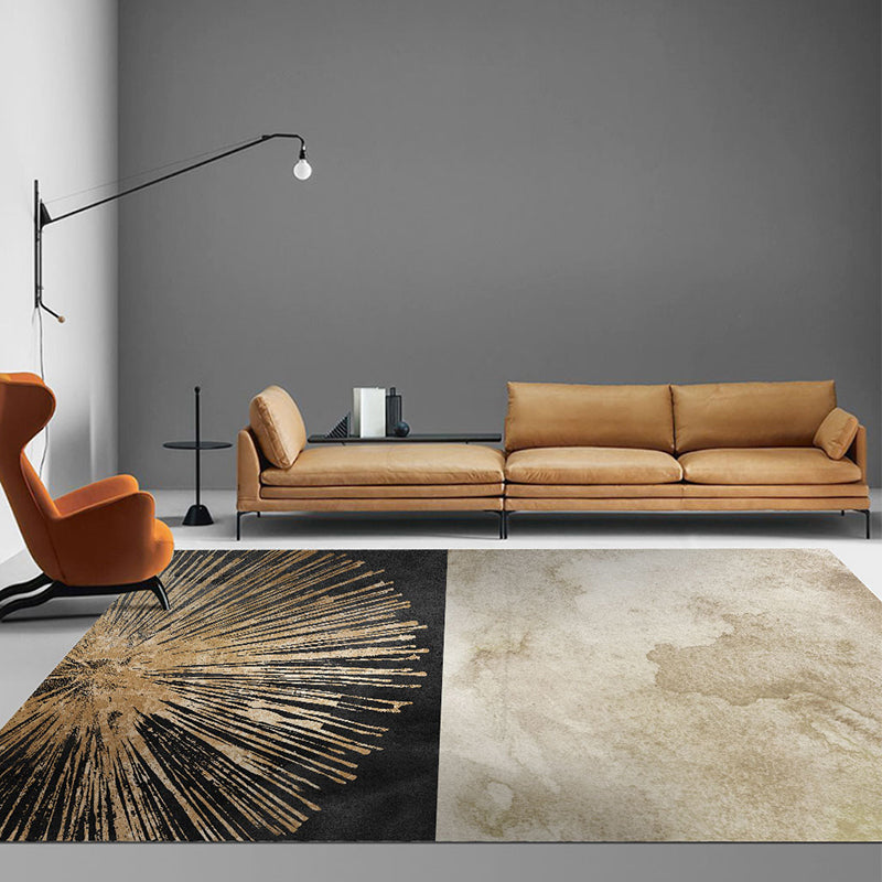 Western Living Room Rug Multicolored Polypropylene Rug Non-Slip Back Washable Indoor Rug