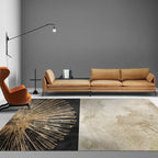 Western Living Room Rug Multicolored Polypropylene Rug Non-Slip Back Washable Indoor Rug