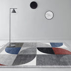 Western Living Room Rug Multicolored Polypropylene Rug Non-Slip Back Washable Indoor Rug