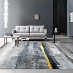 Western Living Room Rug Multicolored Polypropylene Rug Non-Slip Back Washable Indoor Rug