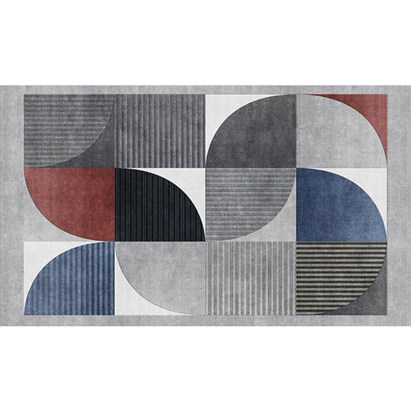 Western Living Room Rug Multicolored Polypropylene Rug Non-Slip Back Washable Indoor Rug