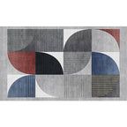 Western Living Room Rug Multicolored Polypropylene Rug Non-Slip Back Washable Indoor Rug
