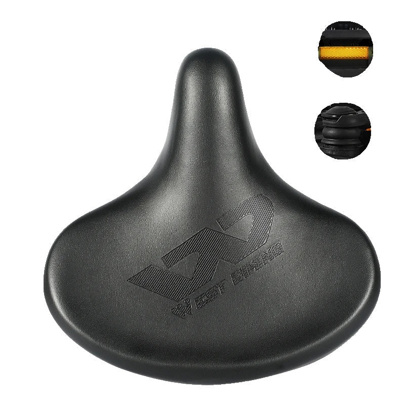 Comfortable Ergonomic Bike Saddle with Widened Cushion for Long-Distance Cycling – Compatible with MTB, E-Bikes and More
