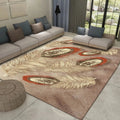 Western Plant Print Rug Multi-Color Polyester Area Rug Pet Friendly Stain Resistant Indoor Rug for Hall