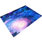 Natural Living Room Rug Multicolored Space Print Rug Polypropylene Non-Slip Washable Area Rug