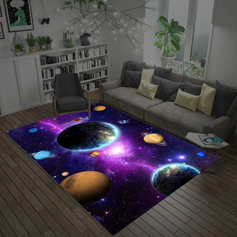 Multicolored novelty rug polyester room pattern area rug with non-slip backing machine washable rug for the bedroom