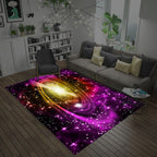 Casual Living Room Wallpaper Multicolor Area Print Rug Polypropylene Non-Slip Back Indoor Rug