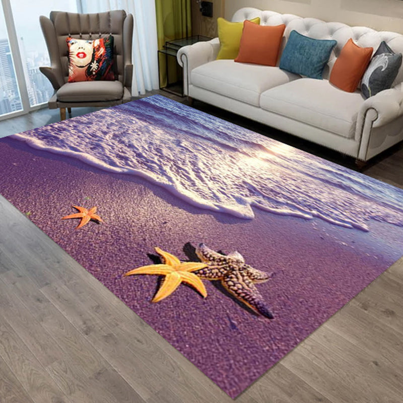 Sweet Animal Print Rug Multicolored Polypropylene Rug Polyester Non-Slip Back Washable Rug