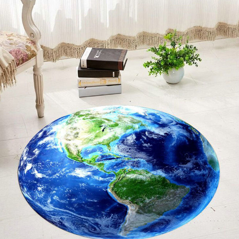 Comfort 3D Plant Pattern Rug Multicolored Polypropylene Area Rug Easy Care Machine Washable Rug for Room