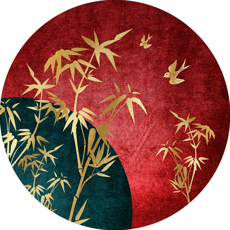 Classy Multi Color Asia Carpet Polyester Botanics Rug Stain Resistant Non-slip Back Machine Washable Carpet for Living Room