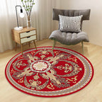 Chinoiserie Floral Rug Multicolor Polypropylene Rug Pet Friendly Non-Slip Back Stain Resistant Rug for the Drawing Room