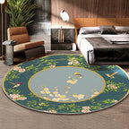 Classic Flower and Bird Carpet Multicolor Chinese Carpet Synthetic Non-Slip Back Stain-Resistant Carpet for Deco