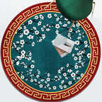 Enchanting Multicolor Floral Print Carpet Polyester Asian Carpet Non-slip Pet-friendly Stain-resistant Carpet for Home