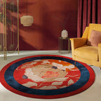 Enchanting Multicolor Floral Print Carpet Polyester Asian Carpet Non-slip Pet-friendly Stain-resistant Carpet for Home