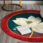 Enchanting Multicolor Floral Print Carpet Polyester Asian Carpet Non-slip Pet-friendly Stain-resistant Carpet for Home