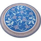 Chinese Landscape Print Rug Multicolor Polypropylene Rug Anti-Skid Back Stain Resistant Pet Friendly Rug for the Living Room